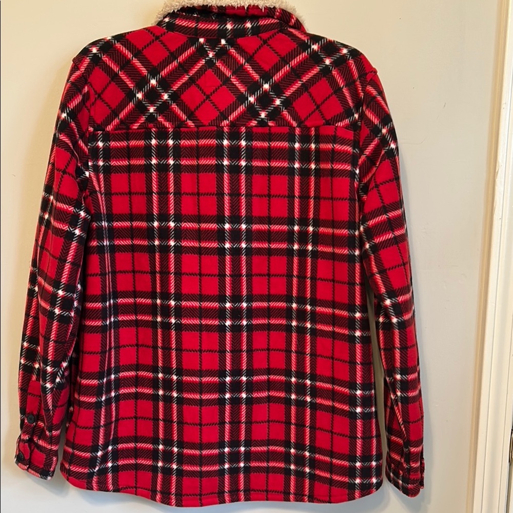 Soho Red and Black Teddy Jacket Cozy and Stylish - Picture 3 of 6